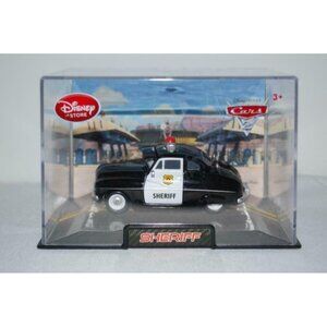 Disney Store Pixar Cars Movie Sheriff Police Car Acrylic Case 1:34 New